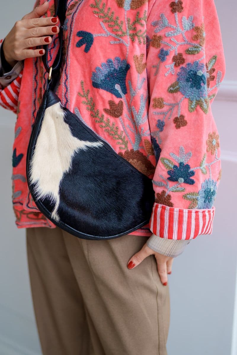 Bolso BANDOLERA COW, pieza hecha a mano de Diosa Soul