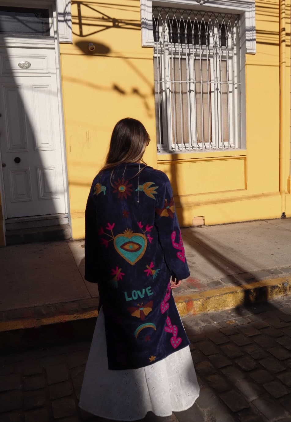 Chaqueta Chaqueta dopamine love en azul, pieza hecha a mano de Diosa Soul — vista 1 de 4