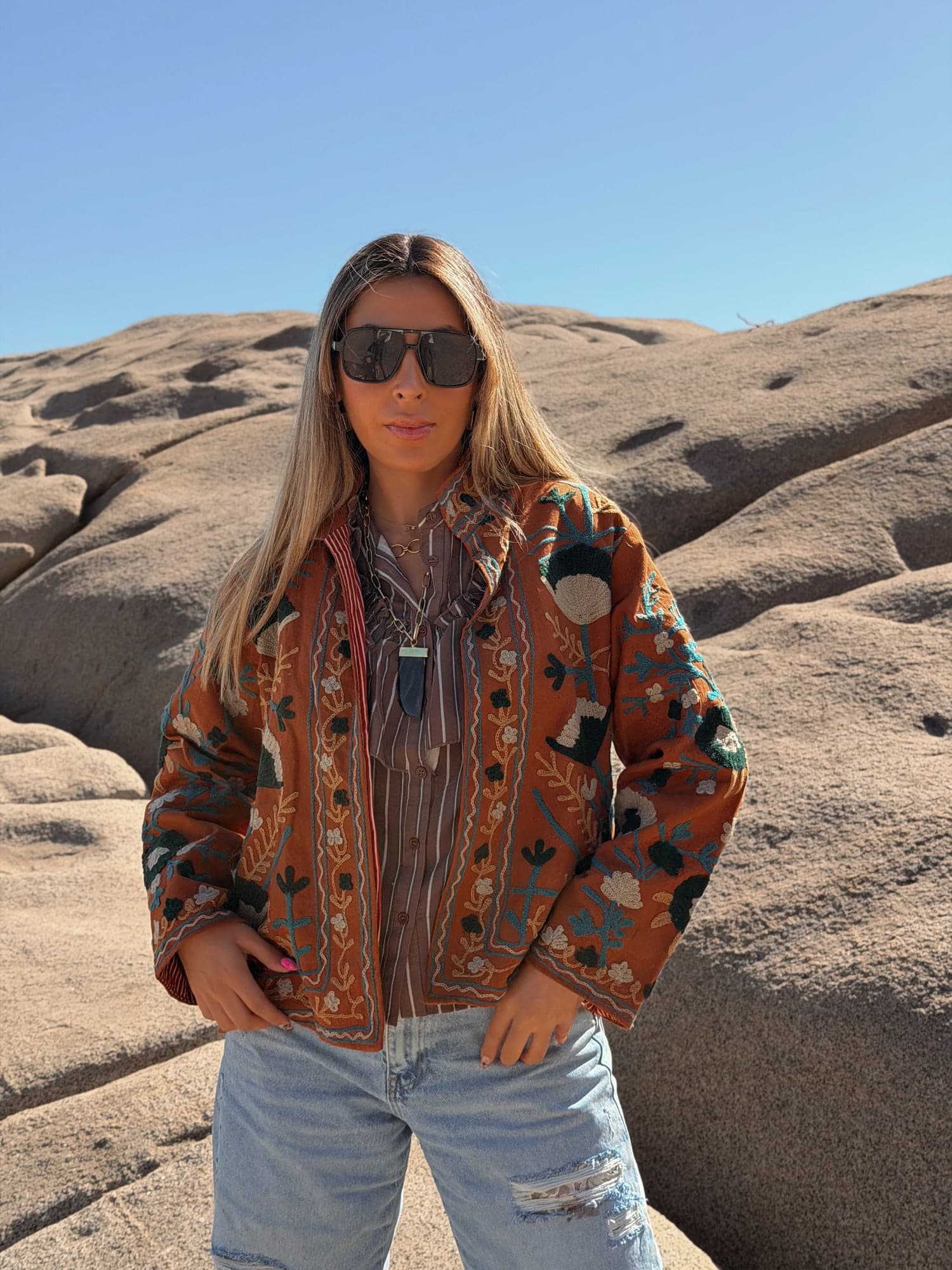 Chaqueta Chaqueta Indi en naranjo, pieza hecha a mano de Diosa Soul — vista 1 de 3